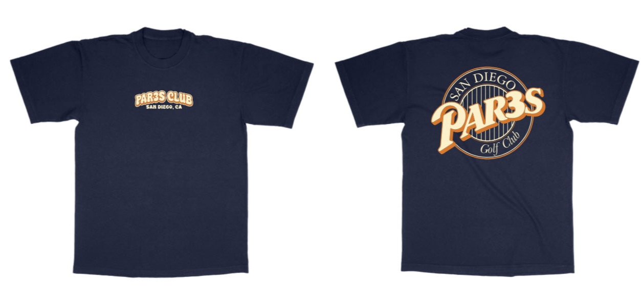 Navy Blue/Orange Swingin Tees